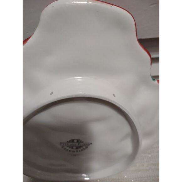 Fitz & Floyd Plaid Christmas 2063/126 Snowman Canapé New In Box 9 x 9 x 1 Inches - Picture 7 of 9